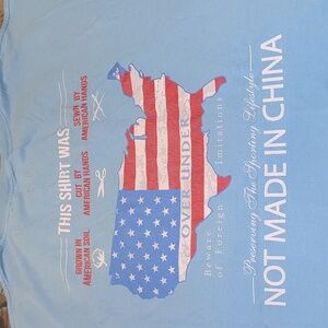 Over Under T-shirt, Large, NOT MADE IN CHINA